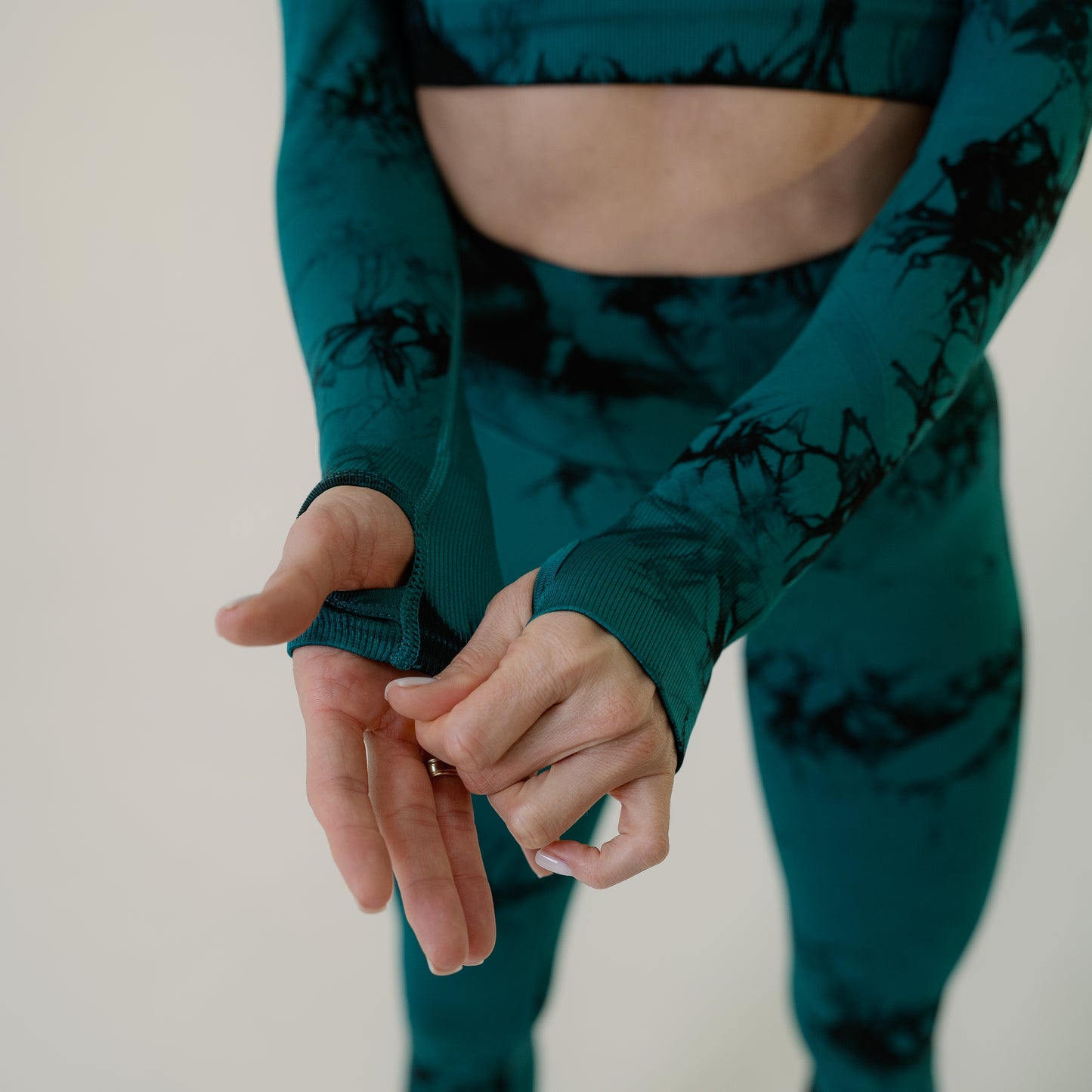 Set Marble D with push-up effect Dark green