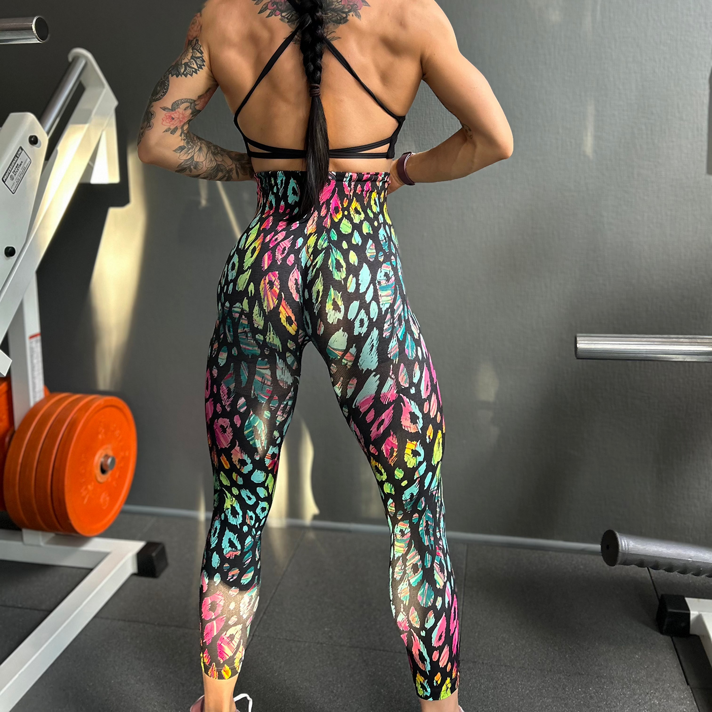 Lavi Gym Leo Collection - Leggings with High Waistband Black Leopard
