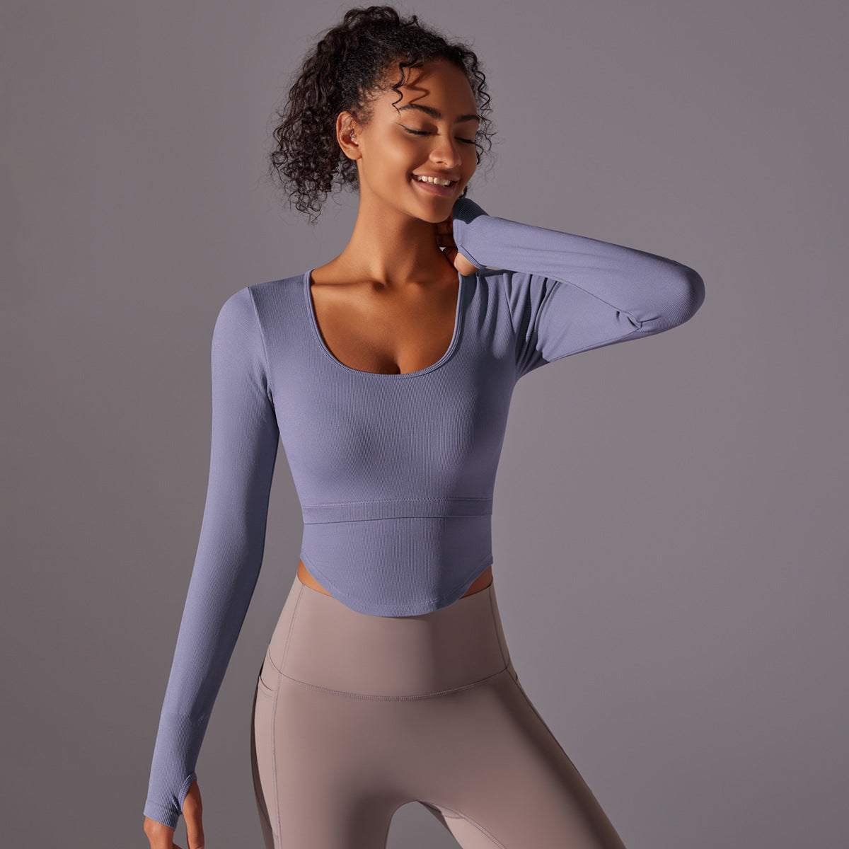 Langärmlige Fitnesskleidung für Damen