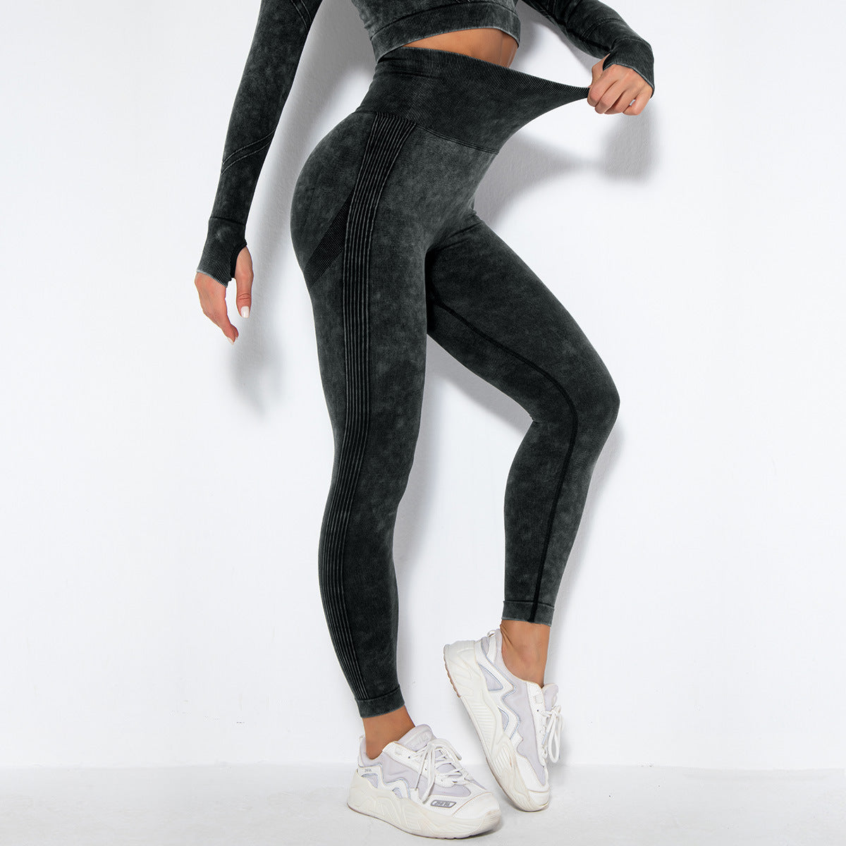 Leggings Aqua collection by Lavi Gym with push-up effect Black