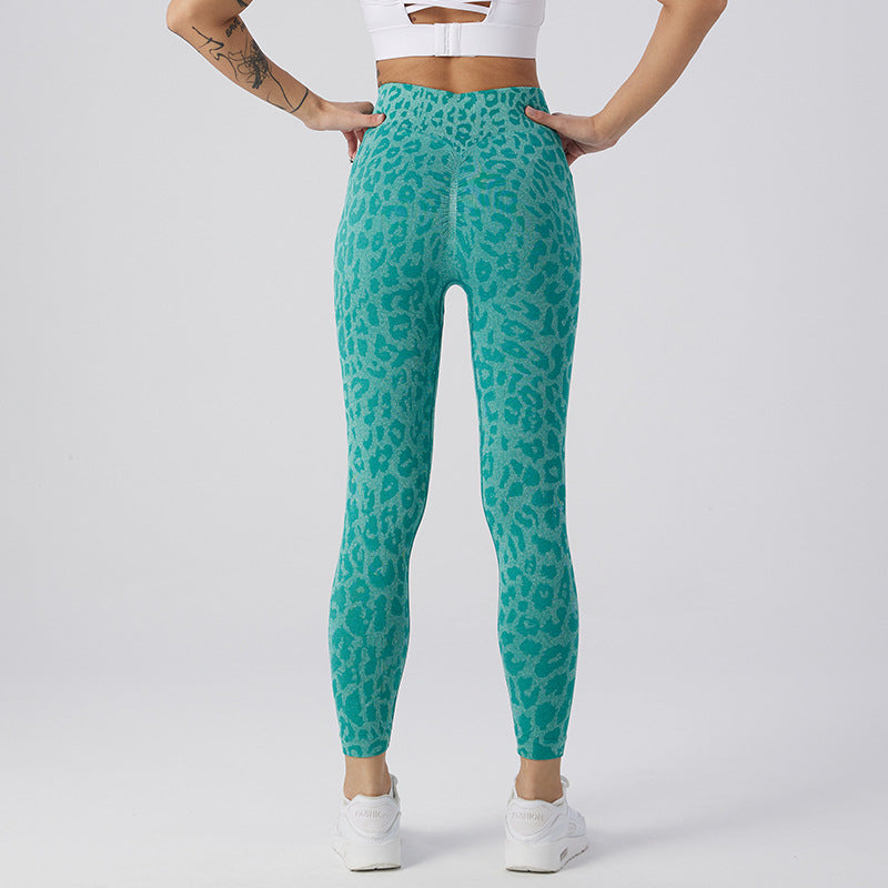 Lavi Gym Leo LV Collection - Leggings with High Waistband Turquoise