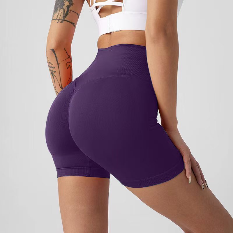 Lavi Gym Harmony Collection – Smooth Shorts with High V-Shaped Waistband Above the Glutes Midnight Purple