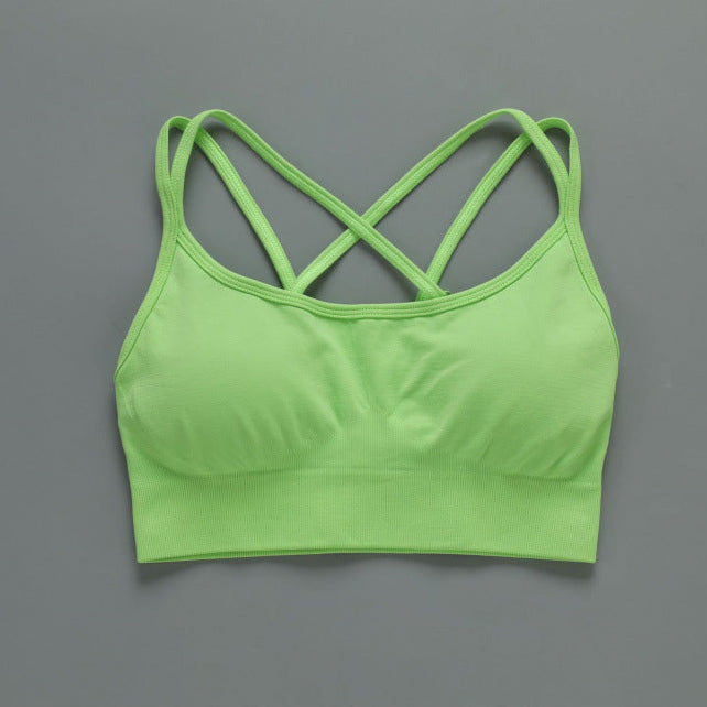 Lavi Gym Sports Bra Summer Collection - with Shock-Absorbing Effect Green Sling