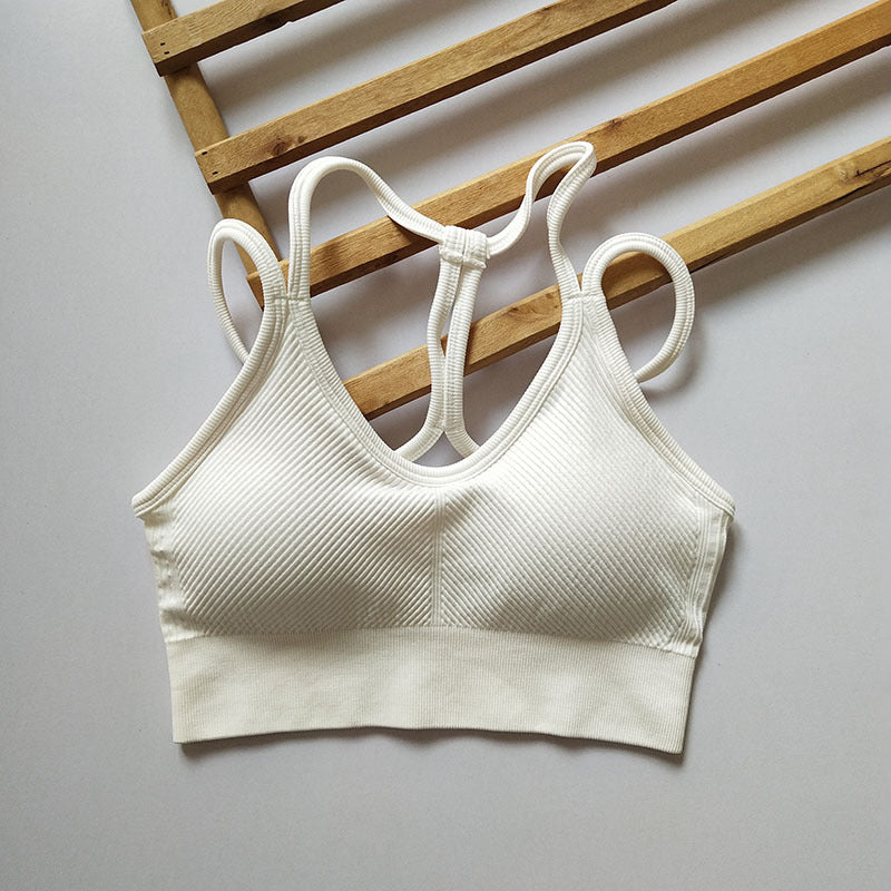 Lavi Gym Sports Bra Active Collection -with Shock-Absorbing Effect Milky white