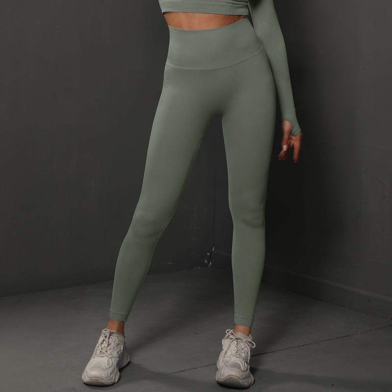 Lavi Gym DPU Leggings Kollektion – Grau, Hoher V-förmiger Bund über dem Gesäß