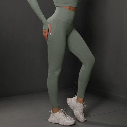 Lavi Gym DPU Leggings Kollektion – Grau, Hoher V-förmiger Bund über dem Gesäß