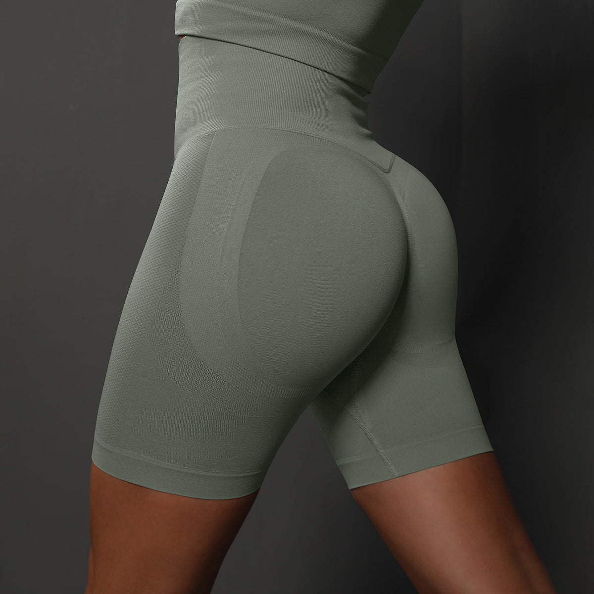 Lavi DPU Shorts Collection – Grey, High V-Shaped Waistband Above the Buttocks