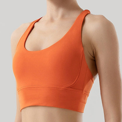 Lavi Gym Run Bra Collection - Orange, With Bust Support and Removable Inserts