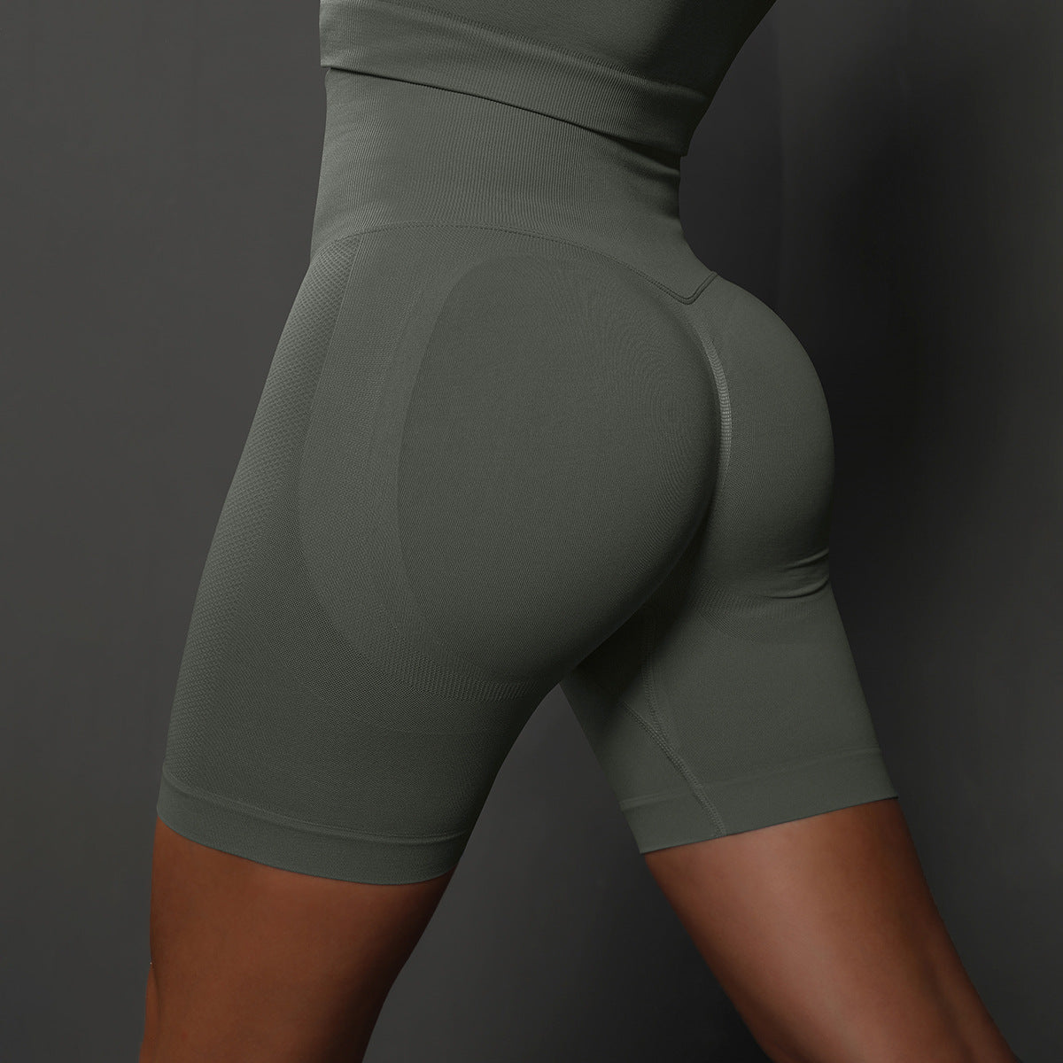 Lavi DPU Shorts Collection – Graphite, High V-Shaped Waistband Above the Buttocks