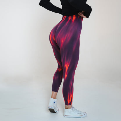 Lavi Flame Leggings Collection – Red, High Shaper Belt, and Modeling Strip