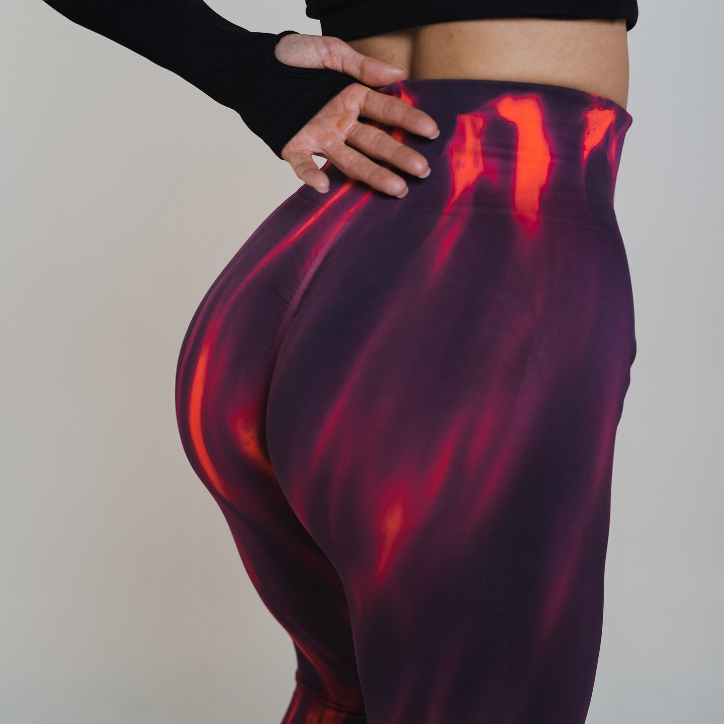 Lavi Flame Leggings Collection – Red, High Shaper Belt, and Modeling Strip