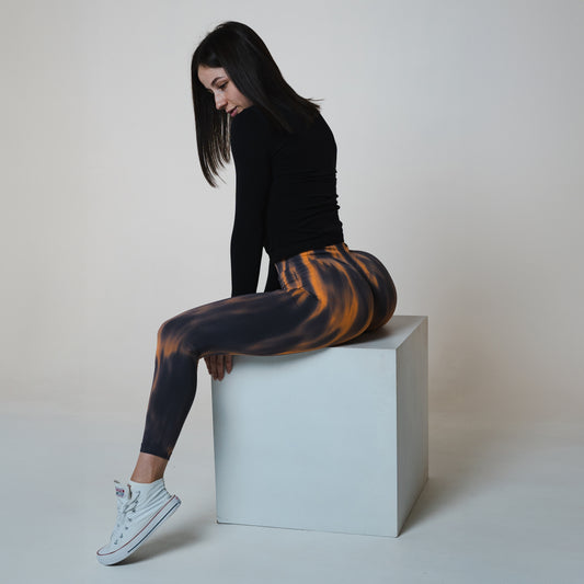 Lavi Flame Leggings Collection – High Shaper Belt, and Modeling Strip Brown