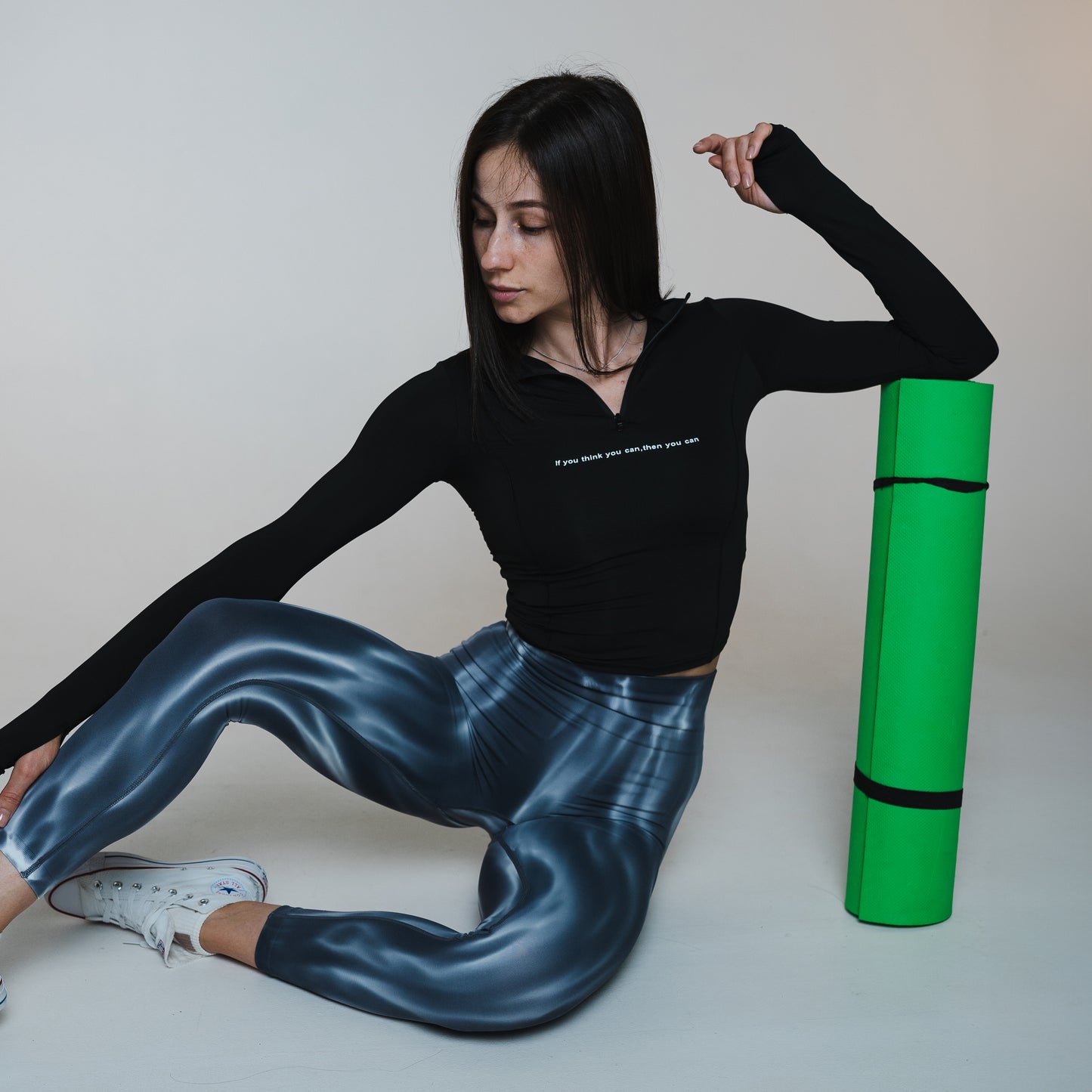 Lavi Flame Leggings Collection – Gray, High Shaper Belt, and Modeling Strip