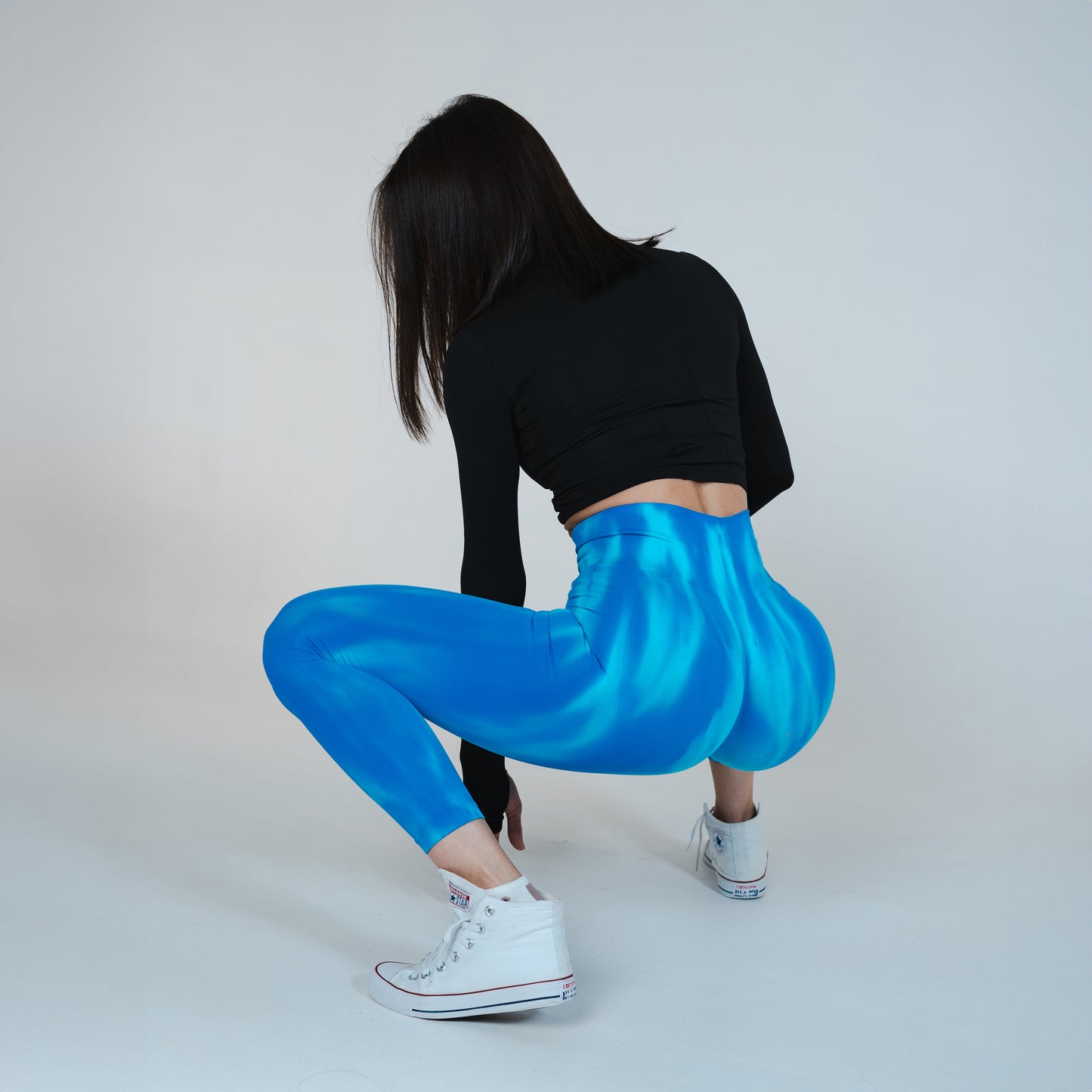 Lavi Flame Leggings Kollektion – Blau, High Shaper Gürtel und Modellierstreifen