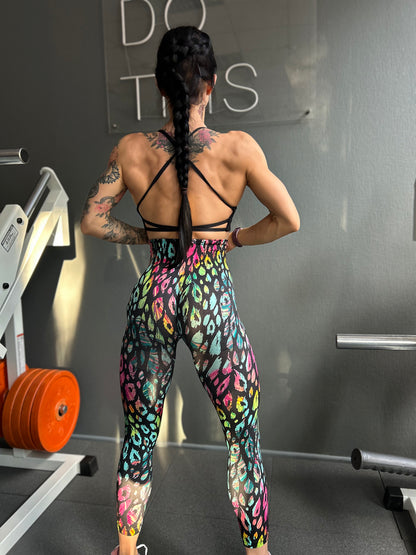 Lavi Gym Leo Kollektion – Schwarze Leggings mit hohem Bund