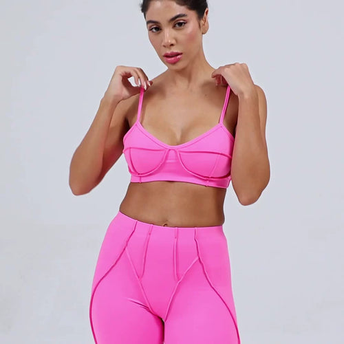 Top and Shorts Set with a push-up effect from the Lavi Passion collection. Pink