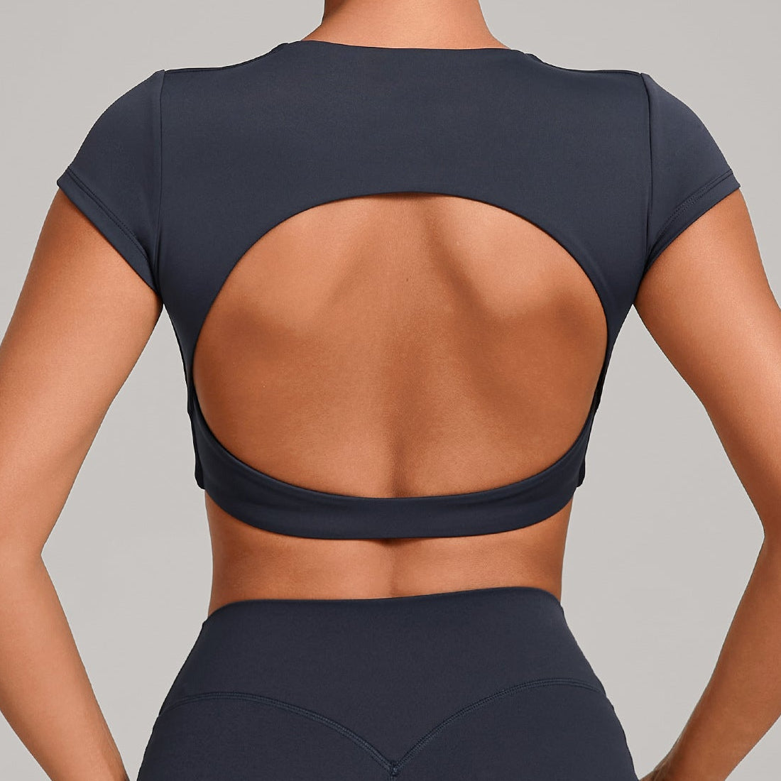 Lavi Gym Tops – Short Sleeves Navy