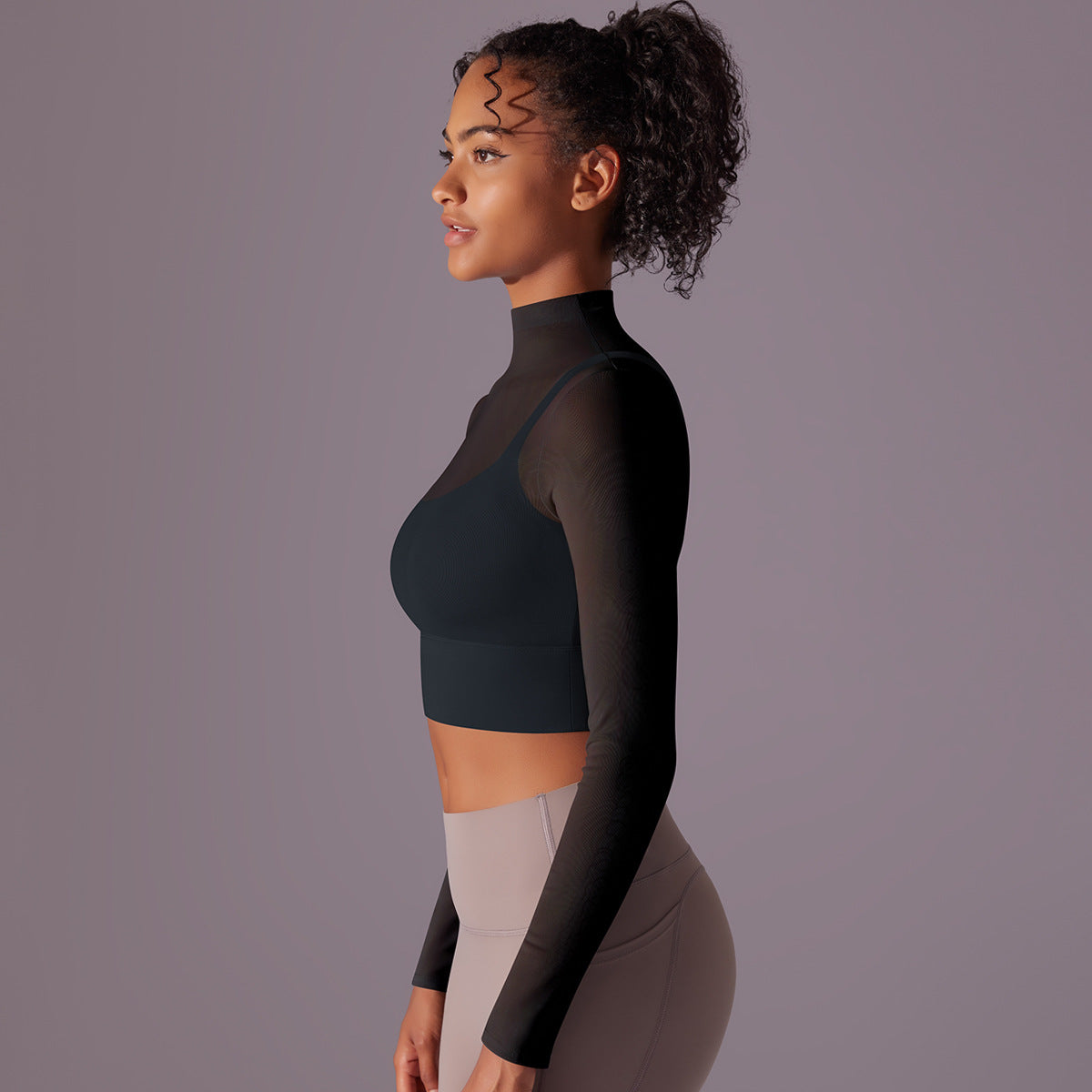 Langärmlige Fitnesskleidung für Damen