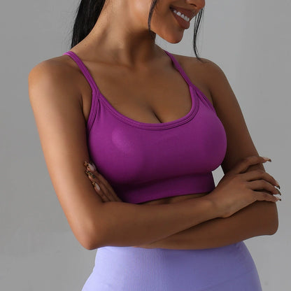 Lavi Violetta  Collection Bra - Supportive & Stylish Sports Bra with Crossed Back Straps