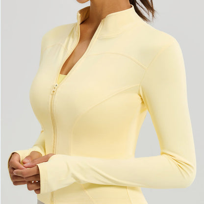 Long rashguard with zipper from the Lavi Gym collection Yellow