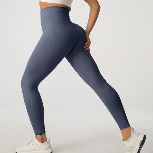 Lavi Harmony Collection -Smooth Leggings with High and V-Shaped Waistband Above the Glutes Navy Blue