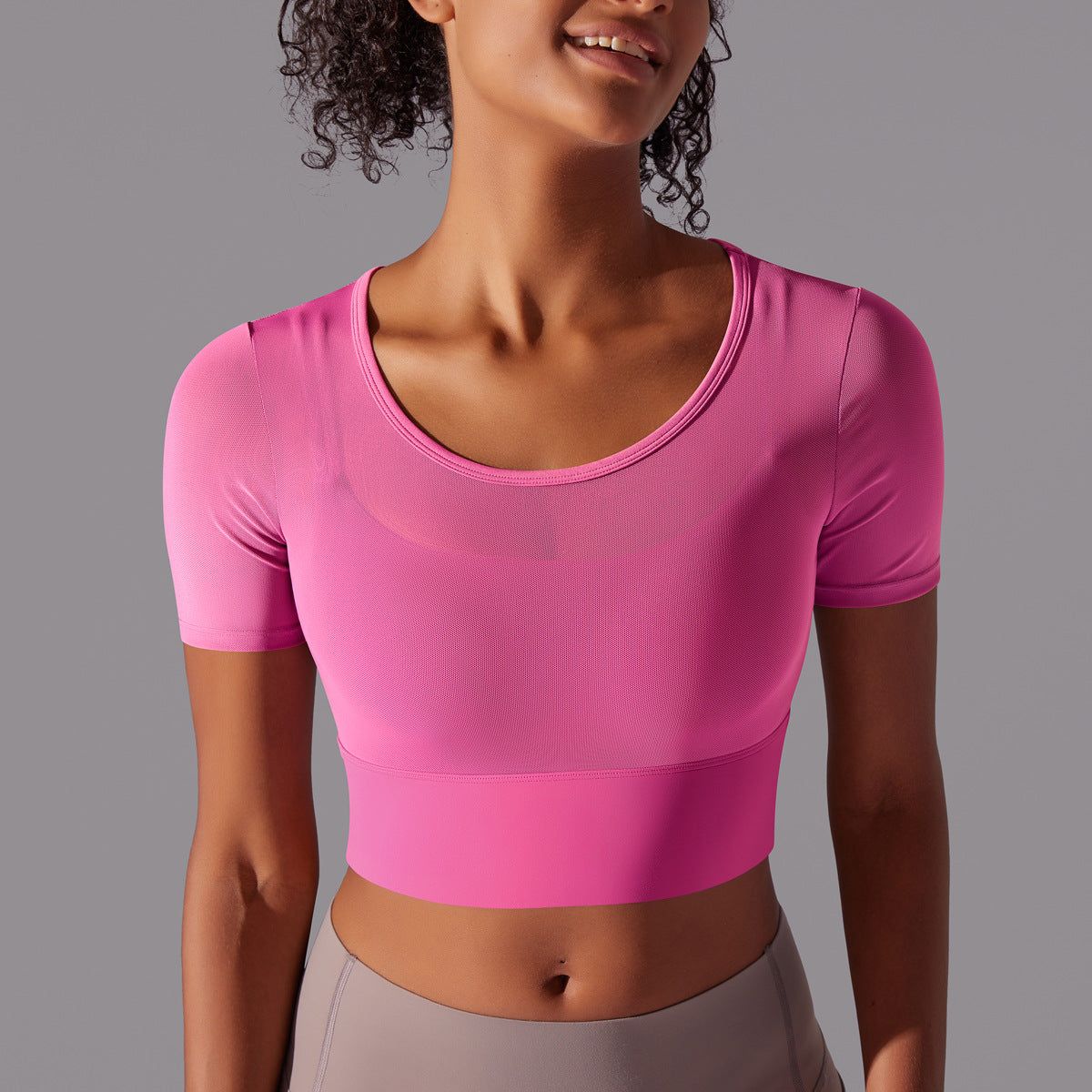 Lavi Gym Tops – Short Sleeves Cosmos Pink