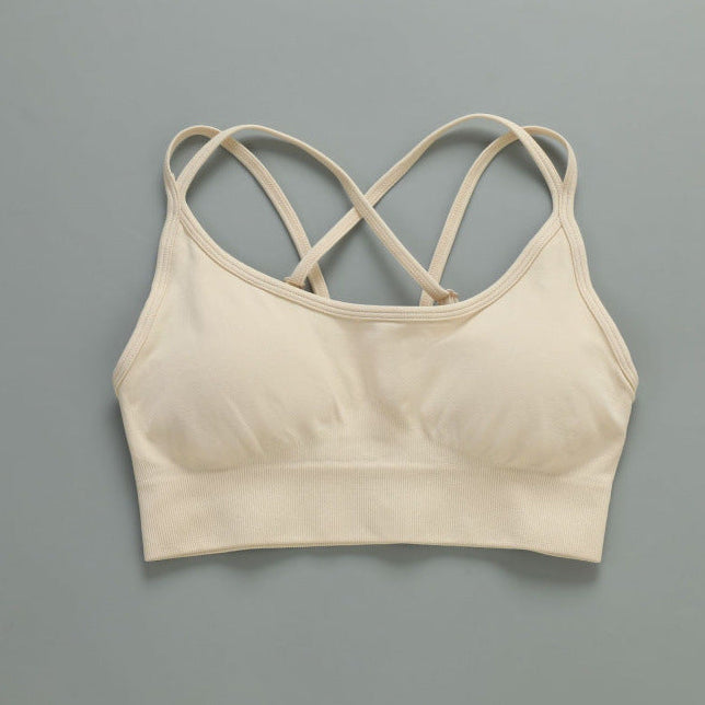 Lavi Gym Sports Bra Summer Collection - with Shock-Absorbing Effect Beige Sling