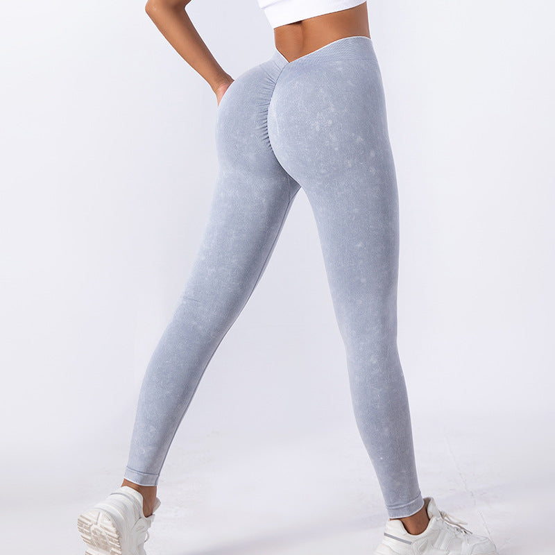 Leggings Aqua VS collection by Lavi Gym with push-up effect Light blue
