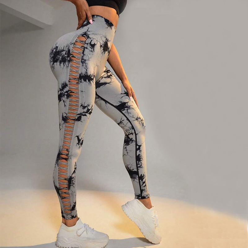 Marble leggings with push-up effect DSD collection Light Gray