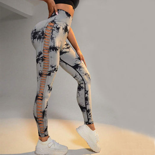 Marble leggings with push-up effect DSD collection Light Gray
