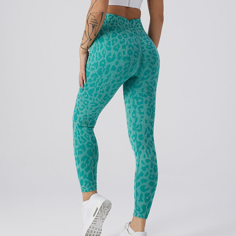 Lavi Gym Leo LV Collection - Leggings with High Waistband Turquoise