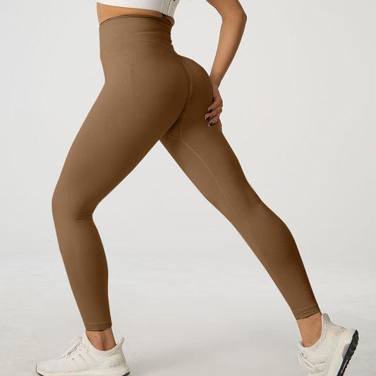Lavi Harmony Collection -Smooth Leggings with High and V-Shaped Waistband Above the Glutes Coffee