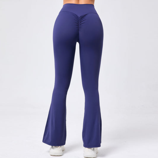 Lavi Collection -Smooth Flared Leggings Navy