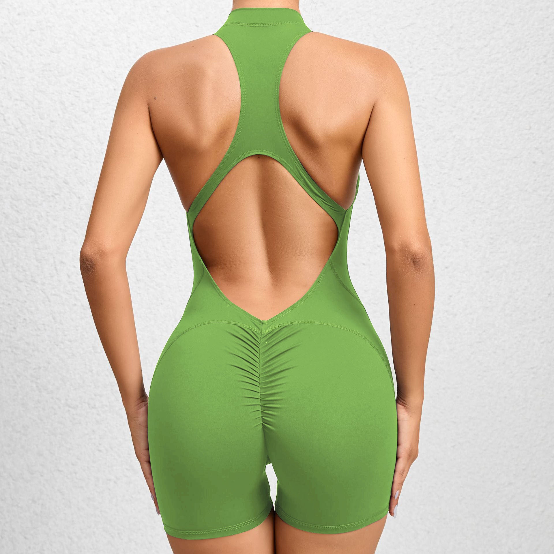 Jumpsuit with an open back with a push-up effect from the Lavi Passion collection. Fruit Green