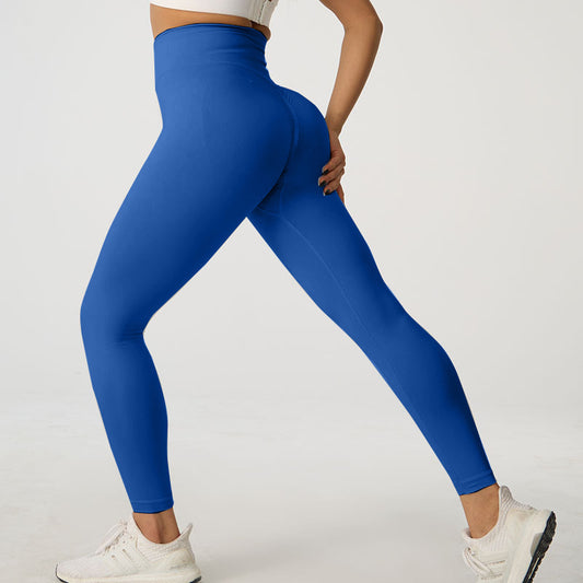 Lavi Harmony Collection -Smooth Leggings with High and V-Shaped Waistband Above the Glutes Dark Blue