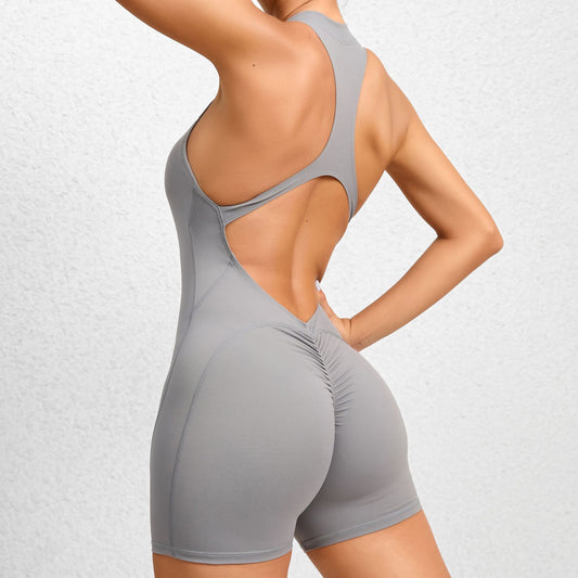 Jumpsuit with an open back with a push-up effect from the Lavi Passion collection. Dark Gray