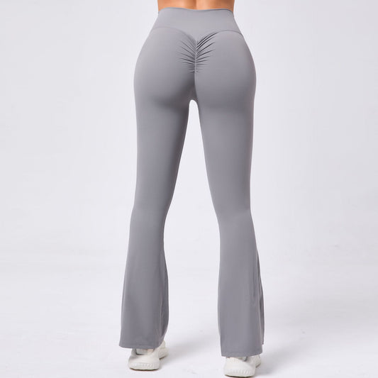 Lavi Collection -Smooth Flared Leggings Dark Gray