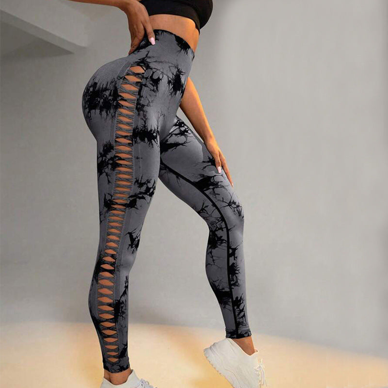 Marble leggings with push-up effect DSD collection Dark Gray