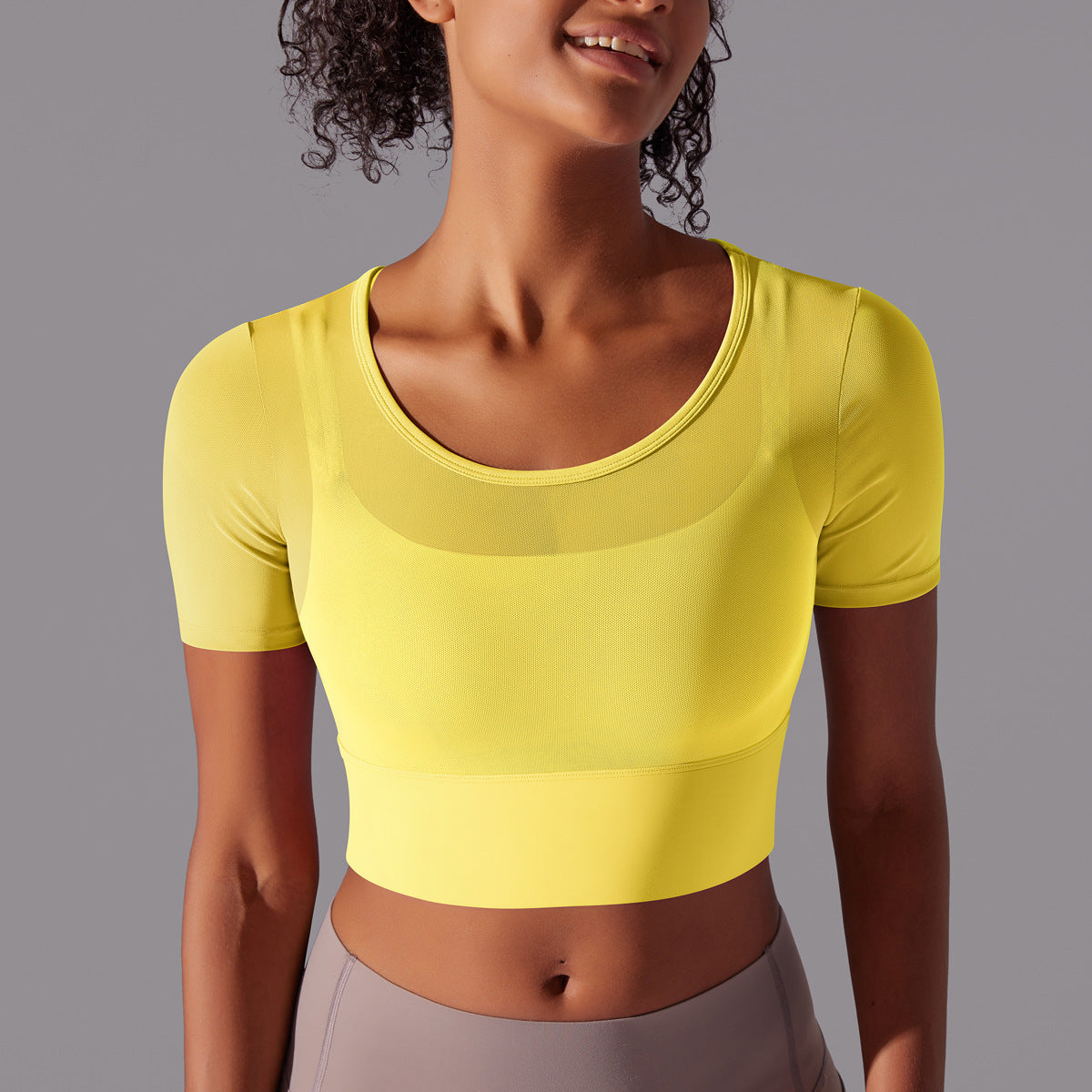 Lavi Gym Tops – Short Sleeves Yellow
